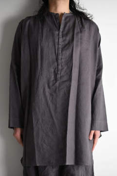 Vital ラスト1点 No Collar Pullover Shirts D Gray ノーカラープルオーバーシャツ ダークグレー Altra