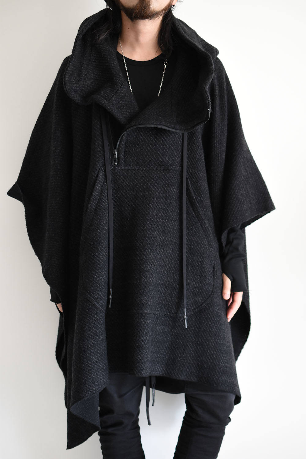 Nude Masahiko Maruyama Zip Up Parka Poncho Charcoal ジップアップパーカーポンチョ チャコール Altra