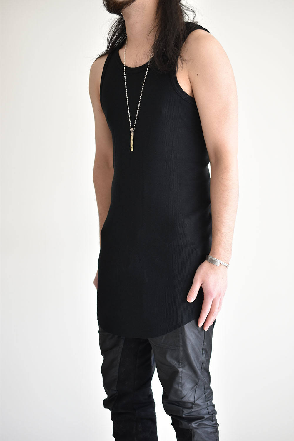 A.F ARTEFACT タンクトップ ブラック A.F ARTEFACT - Rib Tank Top